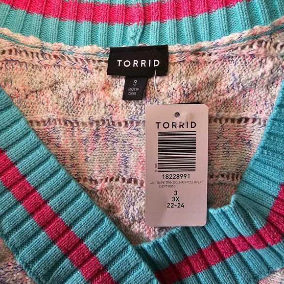 Torrid White and Blue Striped Blouse - Picture 10 of 10